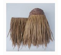 Rouleau De Chaume De Simulation, Tile Palm Thatch Roll Plastic PE Straw Roof Decorative Anti-Aging Fake Thatch Pour Dcoration De Belvdre De Maison En Bois De Ferme(Yellow g,0.5x10m/1.64X32.8ft)
