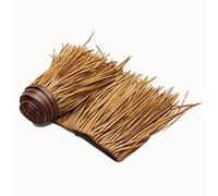 Rouleau De Chaume En Palmier 1-10M Tuile De Chaume De Simulation Fausse Paille En Plastique PE PVC Panneaux Naturels Pour L'extérieur Toit Tiki Bar Décoration(Yellow c,0.5x30m/1.64X98.4ft)