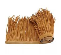 Rouleau De Chaume Toit De Tuiles De Chaume Artificielle Pavillon d'herbe À Fourrure Promenade Paille Artificielle Fausse Herbe Fourrure Maison Au Toit De Chaume en Plastique(Yellow f,0.5x4m)