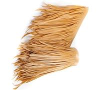 Rouleau de chaume toit en paille synthétique style feuille palmier for la décoration, les cabanes bar Tiki, abris jardin et l'ombre extérieure, revêtement résistant aux intempéries durable(0.5m x 10m)