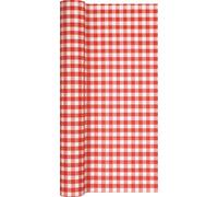 Rouleau de chemin de table à carreaux rouge/blanc/chemin de table airlaid pour fêtes et anniversaires 40 cm x 4,90 m