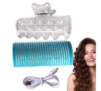 Rouleau de cheveux à friser USB, coups, curling qui claque en aluminium recouvert de céramique qui conduit rapidement la chaleur, ce qui rend la coiffure précise et sans effort.