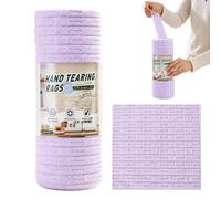 Rouleau de chiffons de nettoyage 20 feuilles de chiffons absorbants qui ne | Rouleau de serviettes prédécoupées pour vitres, murs, voitures, éviers, salles de bains, ateliers, maisons et Do