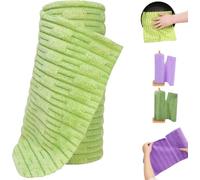 Rouleau de chiffons de nettoyage en microfibre pelucheuse prédécoupés（Green | Moisture Care,Lifts Sagging Skin And Boosts Skin Glow,for Bums Thighs Underarms