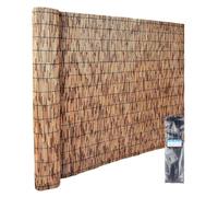Rouleau de clôture décorative en bambou naturel pour extérieur, jardin, porche, piscine, toit, mur (marron, 1,3 x 5 m)