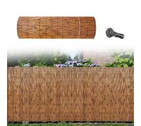 Rouleau de clôture décorative en bambou pour terrasse, chambre, piscine et mur, de 0,6 m à 1,8 m de hauteur avec attaches de câble, 1,2 x 9,1 m