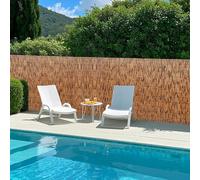 Rouleau de clôture d'extérieur en bambou - Écran décoratif naturel pour jardin, balcon et terrasse - Options de hauteur : 0,6 m, 0,9 m, 1,2 m, 1,5 m, 1,8 m - 0,6 x 3 m