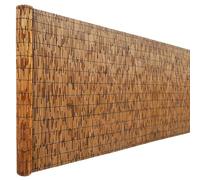 Rouleau de clôture d'extérieur en bambou respectueux de l'environnement Hauteur réglable 50170 cm Idéal pour patios terrasses et cours Installation facile Clôture en bambou naturel