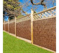 Rouleau de clôture d'intimité en bambou de 2 x 5 m - Brise-vue décoratif pour extérieur - Séparateur de clôture naturel pour cour et terrasse