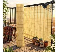Rouleau de Clôture en Bambou, Canisse Roseau Brise-Vue Occultant, Pare-Soleil et Brise-Vent pour Extérieur Jardin Balcon, Facile à Installer, 1.2x5m(Natural,1.20mx5.0mx1pack)