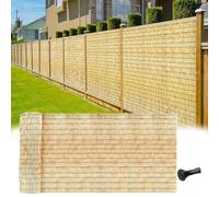 Rouleau de clôture en bambou - Décoration de jardin naturelle pour balcon, terrasse et arrière-cour - Solution de clôture de 0,61 x 19 m