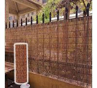 Rouleau de clôture en bambou naturel 90 x 100 cm - Paravent de jardin respectueux de l'environnement pour balcon et piscine - Hauteur réglable de 7,5 cm - Barrière parfaite pour plantes et solution