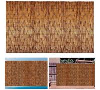 Rouleau de clôture en bambou naturel - Brise-vue décoratif pour une utilisation en extérieur - 0,6 m - 1,5 m de haut - Idéal pour le jardin, le porche, la piscine - Dimensions : 175 x 500 cm