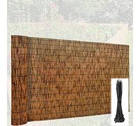 Rouleau de clôture en bambou naturel de 1,7 x 3 m pour extérieur, terrasse, balcon, arrière-cour, options pour décoration de jardin et ombre