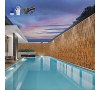 Rouleau de clôture en bambou naturel - Paravent décoratif de jardin Canna 50-180 cm de hauteur 160 x 700 cm - Respectueux de l'environnement - Barrière d'intimité extérieure - Cannes de bambou pour