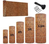 Rouleau de clôture en bambou naturel - pour jardin, voile d'ombrage tissé à la main, stores enroulables imperméables, 7,5 à 1,5 m de haut (taille : 1,2 x 10,1 m)