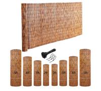 Rouleau de clôture en bambou naturel tissé à la main - Respectueux de l'environnement - Pare-soleil de 0,6 à 1,5 m de haut pour balcon et terrasse, décoration de jardin extérieur, solution de rouleau