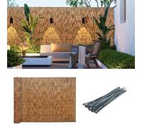 Rouleau de clôture en bambou respectueux de l'environnement - Durable 120 x 500 cm (47 x 197) pour terrasse, tonnelle, balustrade de jardin et balcons - Installation facile, résistant aux intempéries