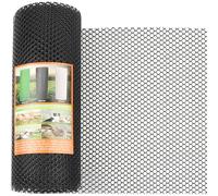 Rouleau de clôture en plastique noir - Rouleau de grillage en plastique de 8 mm pour clôture de jardin, clôture pour chien, clôture de balcon et clôture temporaire (40 cm x 10 m)