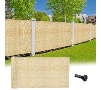 Rouleau de clôture en roseau pour zones extérieures - 1,22 x 10 m (H x L x L) - Idéal pour jardin, terrasse et aménagement paysager
