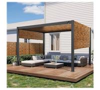 Rouleau de clôture imperméable en bambou naturel pour balcon et tonnelle, disponible en tailles 61 x 201 cm, 92 x 305 cm, 153 x 488 cm