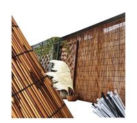 Rouleau de clôture naturel imperméable pour balcon et terrasse - 1,2 m x 5 m et 1,5 m x 10 m - Solution décorative de jardin (105 x 850 cm)