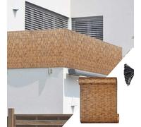 Rouleau de clôture semi-privée en bambou naturel - 50 cm x 1000 cm et 60 cm x 800 cm, extérieur pour terrasse, jardin, restaurant et hôtel, barrière décorative (90 x 1000 cm)