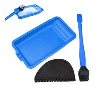 Rouleau De Colle En Silicone - Ensemble D'applicateurs De Colle Réutilisable | Applicateur De Cors De Travail Du Bois | Glues Spandeder Brush & Tray Même Une Application Adhésive, Des Pro