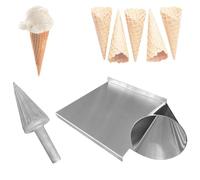 Rouleau de cône gaufré en acier inoxydable, outil de façonnage anti-adhésif avec corps en fonte d'aluminium pour une texture claire, réutilisable pour la cuisine, la boulangerie, les restaurants