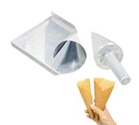 Rouleau de cône gaufré, moule à glace en fonte d'aluminium durable pour boulangeries, collations et restaurants