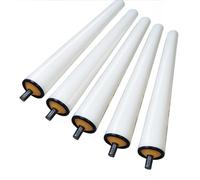 Rouleau de convoyeur à poulie de déchargement, Lot de 5 Rouleaux en PVC Blanc avec roulements en Acier Inoxydable, diamètre 20 mm, Longueur 150 mm, Rouleaux industriels sans Moteur pour APPL