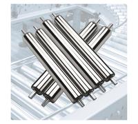 Rouleau de convoyeur Rouleaux de remplacement de bande transporteuse industrielle, diamètre du rouleau 1 po 1,3 po 1,5 po 2 po 2,4 po, diamètre de la barre à rouleaux 0,3 po 0,5 po, ensemble de 6(6 Pa