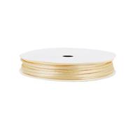 Rouleau de cordon tressé en satin de 10 m x 2 mm - Couleur : champagne 815
