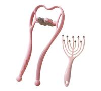 Rouleau de cou - Masseur manuel à 6 boules pour le dos | 36 x 18 cm 160 g | Coude, corps, jambes, maison, voyage, voiture, lieu de travail pour hommes, femmes, parents, cadeau neuf pattes