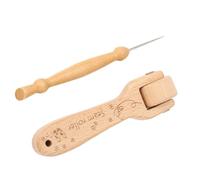 Rouleau de couture, 1 pièce en bois de hêtre, outil ergonomique de matelassage multifonctionnel, cône de pressage de couture et roue de rouleau de couture pour la maison