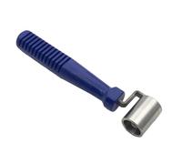 Rouleau de couture en acier inoxydable de 33 mm avec poignée ergonomique, rouleau de pressage et de lissage des bords pour application de vinyle, installation de revêtement mural et projets de