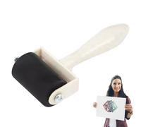 Rouleau de couverture couleur en caoutchouc - outil d'impression avec poignée en bois pour bricoler | Rôle lisse en tant que timbre d'art | COLORDERME en 3 tailles | Idéal pour les projets d'impre
