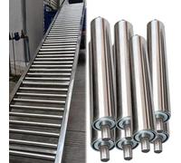 Rouleau de déchargement pour convoyeur, Ensemble de 7 Rouleaux de convoyeur légers en Acier Inoxydable - 3,8 cm de diamètre, 15 cm de Longueur - Rouleaux de Glissement Non motorisés pour Ton