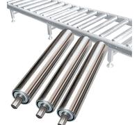 Rouleau de déchargement pour convoyeur, Lot de 3 Rouleaux de convoyeur Robustes en Acier Inoxydable, diamètre 25-60 mm, pièces de Rechange industrielles pour systèmes de convoyeurs à Bande (