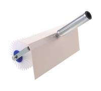 Rouleau de Désaération à Pointes pour Sol Époxy avec Protection | Fer et Plastique, Cadre avec Garde Anti-éclaboussures, pour Résine et Chantiers de Sol, Blanc