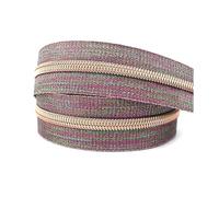 Rouleau de fermeture éclair en nylon de 2 à 5 mètres, 5#, pour couture, pour sac, veste, poche, fermeture, décoration, kit de réparation DIY,C Couleur Or rose,5 mètres