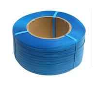 Rouleau De Feuillard De Cerclage PET Coloré, Résistance À La Rupture De 1500 Lb, Épaisseur De 0,8 Mm, Largeur De 16 Mm, Idéal pour Le Tressage Créatif Et Le Regroupement D'articles(Blue)