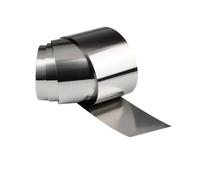 Rouleau de feuille d'acier inoxydable 304, Bande métallique argentée de 1 mètre, bande étroite en acier inoxydable for l'artisanat(0.5MMx100MM)