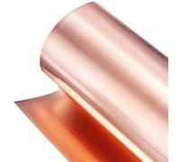 Rouleau de feuille de cuivre pur à 99,9% - 1 m x 0,3 m - Bande de cuivre T2 for usage électrique, industriel et de dissipation thermique - 1 pièce(0.1mm)