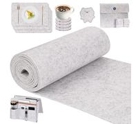 Rouleau de Feutre 30cm x 200cm x 3mm, Polyester Feutre Tissu, Loisir Creatif DIY, Sacs en Feutre Cousus, Sac de Crayon, Feutrine au Mètre, Artisanat Patchwork, Jardinage