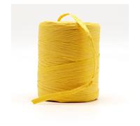 Rouleau de fil à tricoter 180 m de fil en raphia biologique pour tricoter, chapeaux d'été, sacs, boîte cadeau, papier d'emballage (jaune)