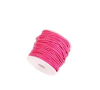 Rouleau de fil à tricoter en coton ciré pour sangles, colliers, perles, pour loisirs créatifs, bijoux, rose vif, 1,5 mm x 9,1 m