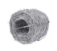Rouleau de Fil barbelé galvanisé - 300 m x 1,8 mm, idéal pour Les clôtures de sécurité extérieures, l'élevage, la Protection des Jardins, la Protection Contre Les Chats, Les Renards et Les o