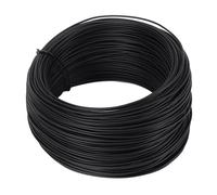 Rouleau de fil d'attache en fer galvanisé, revêtement PVC, fil de liaison flexible, robuste, antirouille, pour barres de renfort et câbles à fibre optique, 0,75 mm, 50 m (Noire)