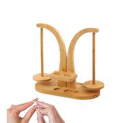 Rouleau de fil magnétique en bois | Outil de crochet rotatif à double broche pour la maison, les femmes, le tressage des hommes, les travaux manuels et le crochet